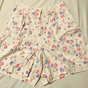 Karen Scott tulip shorts pink and purple size 12